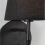 S ramenem - NV 9182372 Nástěnné svítidlo NIA černý kov černé stínidlo vypínač na těle LED 3W 3000K E14 1x5W 230V IP20 bez žárovky se čtecí lampičkou - NOVA LUCE - foto 4