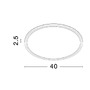 Kruhová - NV 9060190 Stropní svítidlo DIXIE LED stropní svítidlo bílá 36W 3000K/4000K/6500K D400 H25 - NOVA LUCE - foto 4