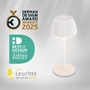 Stolní lampy dekorační - BRILO 7552016 Nabíjecí stolní lampa Riffle Mini - 20 cm, 1,5W, 150lm, bezdrátová, LED, stmívatelné, dotykový vypínač, bílé - BRILO - foto 4