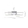 Hranatá - LD 14030-55 IVEN LED stropní svítidlo, barva ocel, moderní teplá bílá, design 3000K - LEUCHTEN DIREKT / JUST LIGHT - foto 4