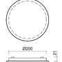 Kruhová - OS DEL69506 DELIA C1A stropní/nástěnné plastové svítidlo bílá / bílo - černá IP54 4000 K 1W LED (původní kód OS 69506) - OSMONT - foto 4