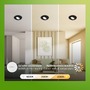 Kruhová - BRI 7586035 Klira 3ks sada LED vestavné bodové svítidlo 230V, nastavitelné, CTS, černé - BRILONER - foto 4