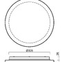 Kruhová - OS ELS71229 ELSA 3 IP stropní/nástěnné skleněné svítidlo bílá IP65 3000/4000 K 19W LED DALI - OSMONT - foto 4