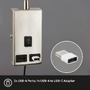 Bodová - BRI 2175012 Justra lampa na čtení, nastavitelná, 2x USB porty, matný nikl - BRILONER - foto 4
