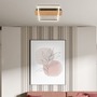 Hranatá - BRILO 3909014 Kada LED stropní svítidlo, dekor dřeva, teple bílé světlo, hranaté 34x26 cm, černá/dřevo - BRILO - foto 4