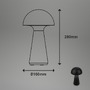 Na stůl - BRILO 7421015 LED nabíjecí stolní lampa 28 cm 2,6W 300lm černá - BRILO - foto 4