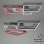 Hranatá - BRILO 3727-019 LED stropní svítidlo, 53 cm, 24 W, 120 lm, hliník-chrom - BRILO - foto 4
