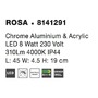 K zrcadlu - NV 8141291 Nástěnné svítidlo nad zrcadlo ROSA chromovaný hliník a akryl LED 8W 230V 4000K IP44 - NOVA LUCE - foto 4