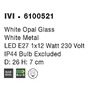 Plafoniéry - NV 6100521 Stropní svítidlo IVI stropní svítidlo IP44 bílé opálové sklo E27 1x12W - NOVA LUCE - foto 4