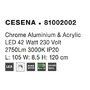 Podélná - NV 81002002 Závěsné svítidlo CESENA chromovaný hliník a akryl LED 42W 230V 3000K IP20 - NOVA LUCE - foto 4