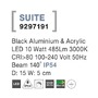 Nástěnná - NV 9297191 Venkovní nástěnné svítidlo SUITE černý hliník a akryl LED 10W 3000K 100-240V 140st. IP54 - NOVA LUCE - foto 4
