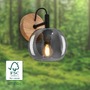 Dekorativní - BRI 2143014 Nástěnné svítidlo, 21 cm, 1x E14, max. 10W, barva dřeva - BRILONER - foto 4