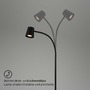 Stojací lampy - BRILO 1476015 Stojací svítidlo, 127,5 cm, 1x GU10, max. 9W, černá - BRILO - foto 4