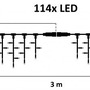 Venkovní krápníky - DLED ILN0305B DECOLED LED světelné krápníky, 3x0,5 m, modrá, 114 diod, IP44 - foto 4