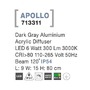 Sloupková - NV 713311 Venkovní sloupkové svítidlo APOLLO tmavě šedý hliník akrylový difuzor LED 5W 3000K 110-265V 120st. IP54 - NOVA LUCE - foto 4