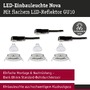 Kruhová - P 92327 LED vestavné svítidlo 3-krokové-stmívatelné Nova GU10 Flat výklopné 3x4,9W 230V stmívatelné 2700K kov kartáčovaný - PAULMANN - foto 4