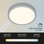 Kruhová - BRILO 3704-014 CCT LED přisazené svítidlo pr. 38 cm, 22 W, 2900 lm, stříbrná - BRILO - foto 4