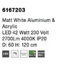 Kruhová - NV 6167203 Závěsné svítidlo RANDO matný bílý hliník a akryl LED 42W 230V 4000K IP20 - NOVA LUCE - foto 4