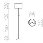 Stojací lampy - RED R12666 EDIKA stojanová hnědá matný nikl 230V E27 42W - RED - DESIGN RENDL - foto 4