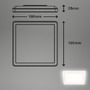 Hranatá - BRILO 7153416 Slim svítidlo LED panel, 19 cm, 1400 lm, 12 W, bílé (starý kód: BRILO 7153-416) - BRILO - foto 4
