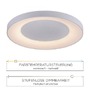Kruhová - LD 14327-16 ANIKA LED stropní svítidlo bílé LED 60W 2700K-5000K IP20 - LEUCHTEN DIREKT / JUST LIGHT - foto 4