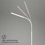 Stojací lampy - BRILO 1472016 LED stojací svítidlo, 126,5 cm, LED modul, 6W, 600lm, bílé - BRILO - foto 4