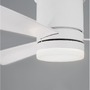 Ventilátory - NV 9953015 Stropní ventilátor se světlem SILKY matná bílá ocel a sklo bílé dřevené listy 5 rychlostí 35W LED 18W 3000K - NOVA LUCE - foto 4