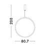 Kruhová - NV 9070169 Závěsné svítidlo CHANGE černý hliník a akryl LED 48W 230V 3000K IP20 stmívatelné - NOVA LUCE - foto 4