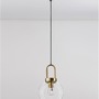Koule - NV 9241170 Závěsné svítidlo IRVINE čiré sklo černý kabel mosazný zlatý kov E27 1x12W 230V IP20 bez žárovky - NOVA LUCE - foto 4