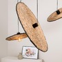 Dekorativní - FARO 68590-70 COSTAS 1000 závěsné svítidlo, černá/ratan - FARO - foto 4