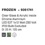 Koule - NV 9361741 Závěsné svítidlo FROZEN čiré sklo a akryl uvnitř chromovaný hliník E27 1x12W IP20 bez žárovky - NOVA LUCE - foto 4