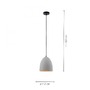 Dekorativní - PN 2231-22 ETON Závěsné svítidlo, barva betonu, E27, stínidlo, do interiéru, IP20 - PAUL NEUHAUS - foto 4