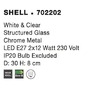 Plafoniéry - NV 702202 Stropní svítidlo SHELL bílá a čiré strukturované sklo E27 2x12W - NOVA LUCE - foto 4