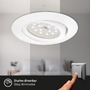 Kruhová - BRI 7172-036 3ks sada LED vestavné svítidlo, pr. 8,2 cm, 3,5 W, bílé - BRILONER - foto 4