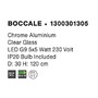 Vícečetná - NV 1300301305 Závěsné svítidlo BOCCALE chromovaný hliník čiré sklo G9 5x5W 230V IP20 vč. žárovky - NOVA LUCE - foto 4