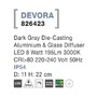 Sloupková - NV 826423 Venkovní sloupkové svítidlo DEVORA tmavě šedý hliník a skleněný difuzor LED 8W 3000K 220-240V IP54 - NOVA LUCE - foto 4