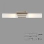 Koupelnová - BRI 2125-022 Nástěnné svítidlo 43,5 cm 2x E14 40W matný nikl - BRILONER - foto 4