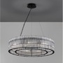Kruhová - NV 9006056 Závěsné svítidlo BAROK závěsné svítidlo matná černá a čiré sklo 10xG9 - NOVA LUCE - foto 4