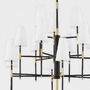Stojací lampy - HVLG L3724-AOB-CEX VÝPRODEJ VZORKU - Stojací lampa BOWERY mosaz/textil starobronz/bílá E27 1x20W - HUDSON VALLEY - foto 4