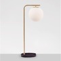 Stolní lampy dekorační - NV 9185361 Stolní lampa ALVAREZ saténový zlatý kov a černý mramor bílé opálové sklo E14 1x5W 230V bez žárovky IP20 - NOVA LUCE - foto 4