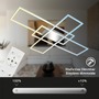 Hranatá - BRILO 3931019 Roami LED stropní svítidlo, stmívatelné, dálkový ovladač, CCT ovladač, chrom/hliník - BRILO - foto 4