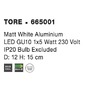 Bodová - NV 665001 Bodové svítidlo TORE matný bílý hliník GU10 1x10W 230V IP20 bez žárovky - NOVA LUCE - foto 4
