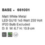 Bodová - NV 661001 Bodové svítidlo BASE matný bílý kov GU10 1x5W IP20 bez žárovky - NOVA LUCE - foto 4