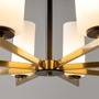 Dekorativní - M MOD089PL-08BS Lustr Fortano 8xE27 40W bílá/mosaz kov/sklo designový - MAYTONI - foto 4