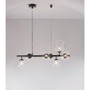 Podélná - NV 9009250 Závěsné svítidlo ODILLIA matný černý kov a sklo G9 7x6W 230V IP20 bez žárovky - NOVA LUCE - foto 4