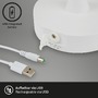 Na stůl - BRILO 7032-416 LED venkovní stolní lampa s dotykovým vypínačem, pr.30 cm, LED modul, 3 W, 340 Lm, bílé - BRILO - foto 4