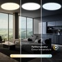 Kruhová - BRILO 3835016 Rowny LED stropní svítidlo do koupelny, dálkový ovladač, stmívatelné, CCT ovladač, přímé a nepřímé osvětlení, kruhové 45 cm, bílé - BRILO - foto 4