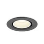 Kruhová - LA 1010069 NUMINOS® GIMBLE XS Stropní vestavné svítidlo, 4000 K, 55°, IP20, kulaté, černé / bílé - BIG WHITE (SLV) - foto 4