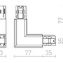 Lišty a příslušenství EUTRAC - RED R11323 EUTRAC L spoj vnější bílá 230V - RED - DESIGN RENDL - foto 4