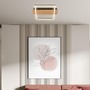 Hranatá - BRILO 3909014 Kada LED stropní svítidlo, dekor dřeva, teple bílé světlo, hranaté 34x26 cm, černá/dřevo - BRILO - foto 4